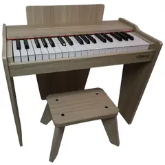 TONIC PIANOS - Piano TONIC con sillín para niños TON-75 Café