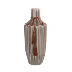 HOME ESSENTIALS - Florero Cerámica Brown 36x16 Cm