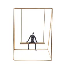 HOME ESSENTIALS - Escultura Metal Figura 36 Cm