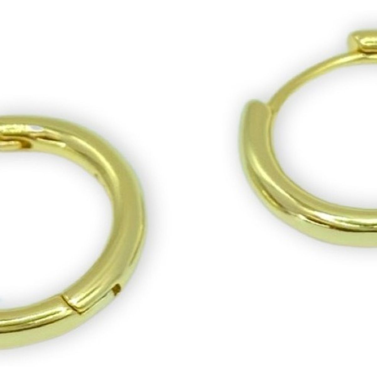 GENERICO - Aros Argolla Lisa 16 Mm Plata Ley S925 Baño Oro Mas Caja