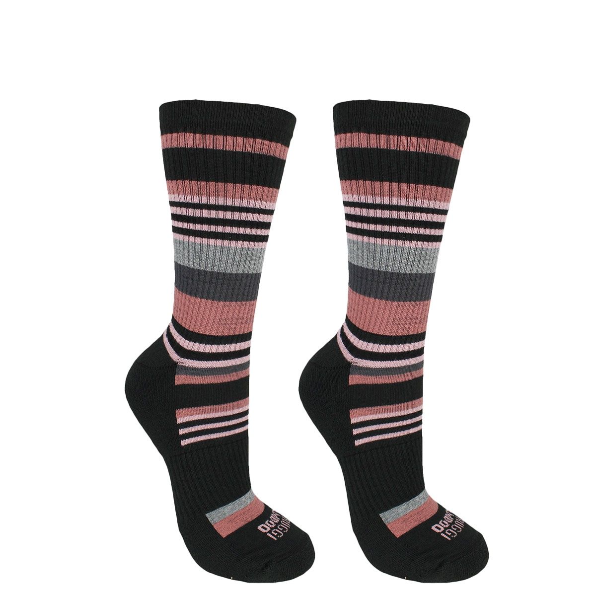 PERUGGI - Calcetín Rayas Bamboo + Coolmax Bi-Pack Negro PERUGGI