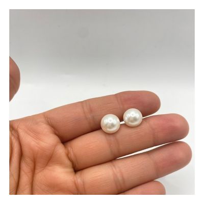 Imagen 2 del producto Aros Media Perla Blanca 10 Mm Plata Italiana 925 Mas Caja