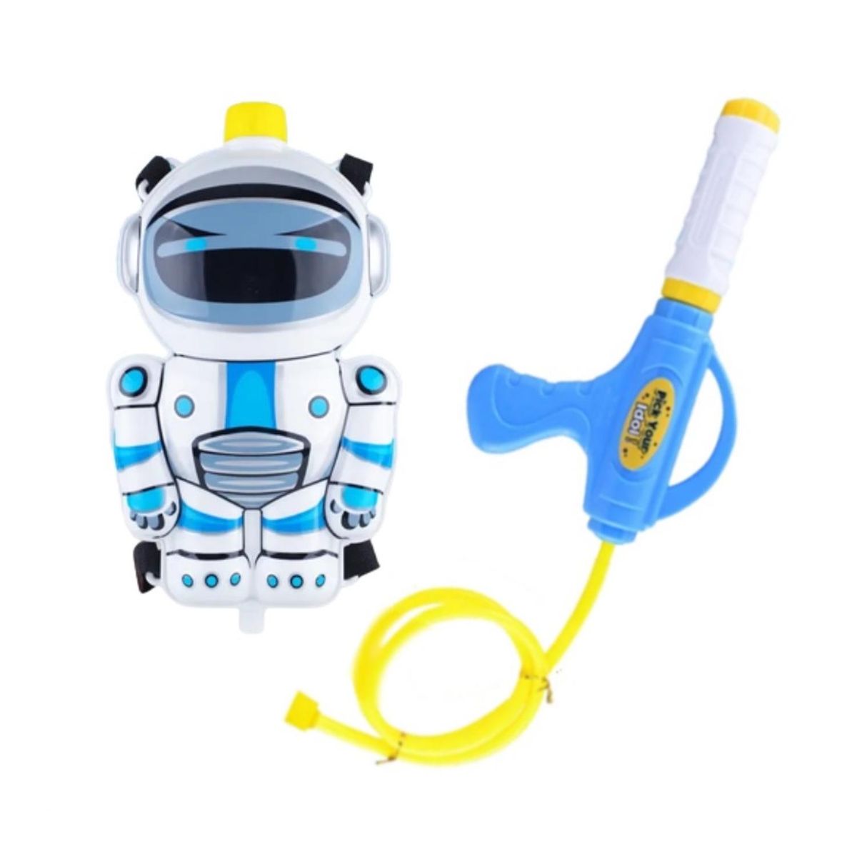 AUCKLAND OUTDOOR - Pistola Agua Con Mochila Robot Blanco Lanza Agua