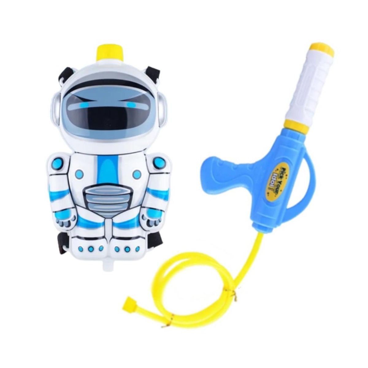 AUCKLAND OUTDOOR - Pistola Agua Con Mochila Robot Blanco Lanza Agua