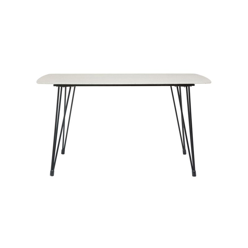 SUR DISEÑO - Mesa de Comedor Stone Vidrio Petreo Blanca 140cm