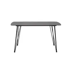 SUR DISEÑO - Mesa de Comedor Stone Vidrio Petreo Negra 140cm