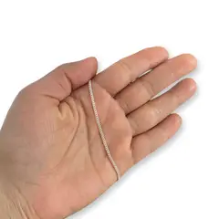 GENERICO - Pulsera Grumet Delgada Juvenil Diámetro 8 Cm Plata 925 +caja