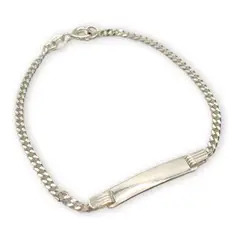 GENERICO - Pulsera Piocha Bebé Niño Grumet Plata Ley 925 +caja