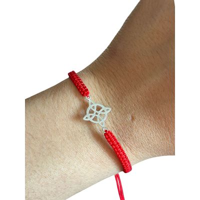 Imagen 2 del producto Pulsera Nudo De Bruja Hilo Rojo Protección Plata 925 Caja