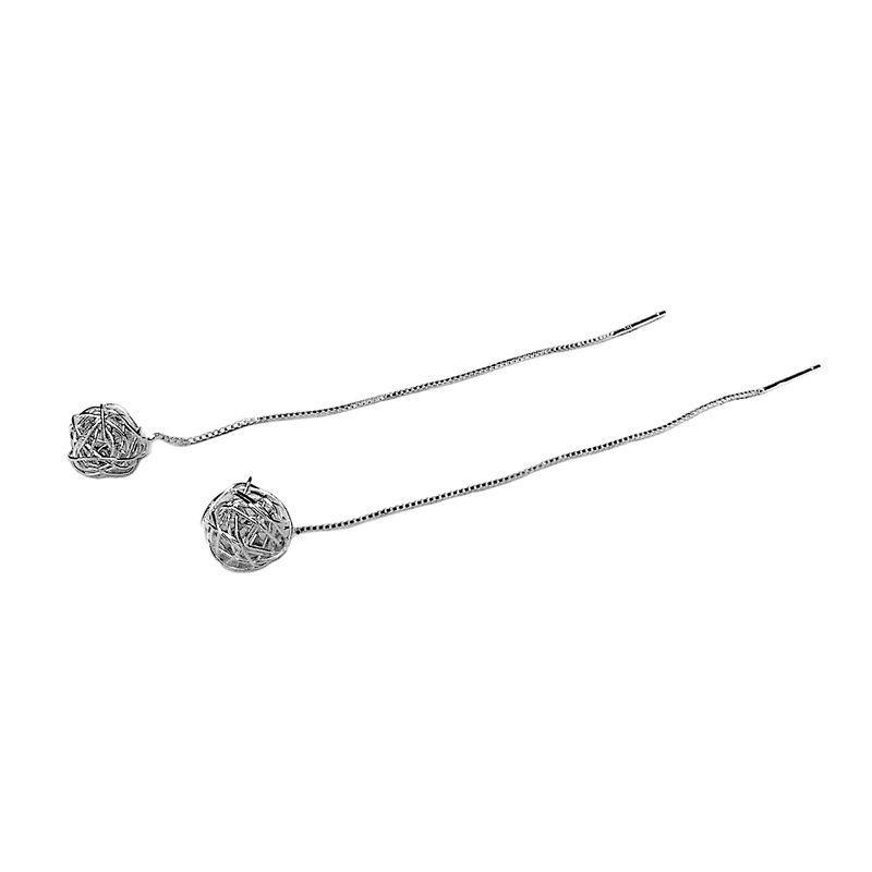 GENERICO - Aros Nido para mujer, plata 925 - Azul Zafira