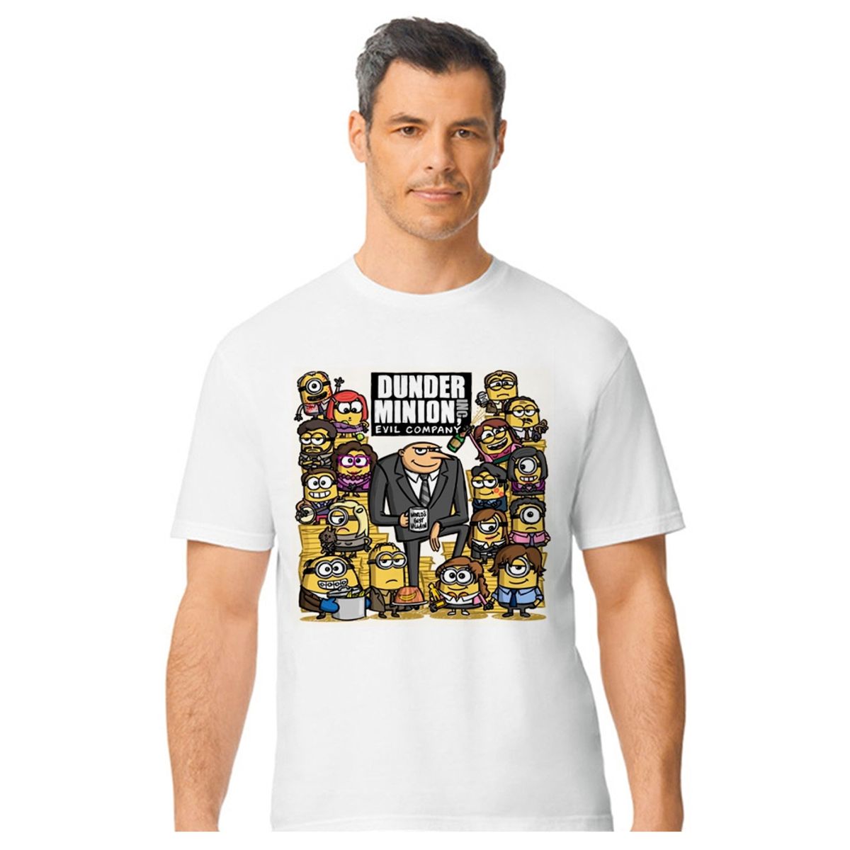 GENERICO - The Office - dunder minion - Polera blanca
