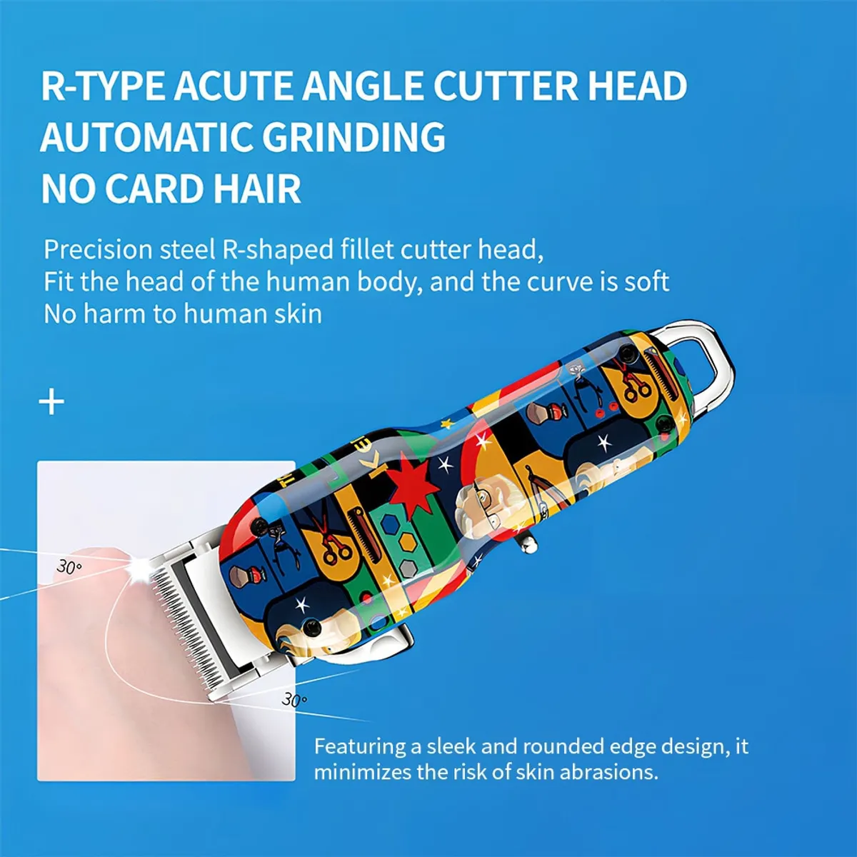 VATYERTY - Kemei-cortadora de pelo eléctrica inalámbrica KM-MAX2092 Multicolor