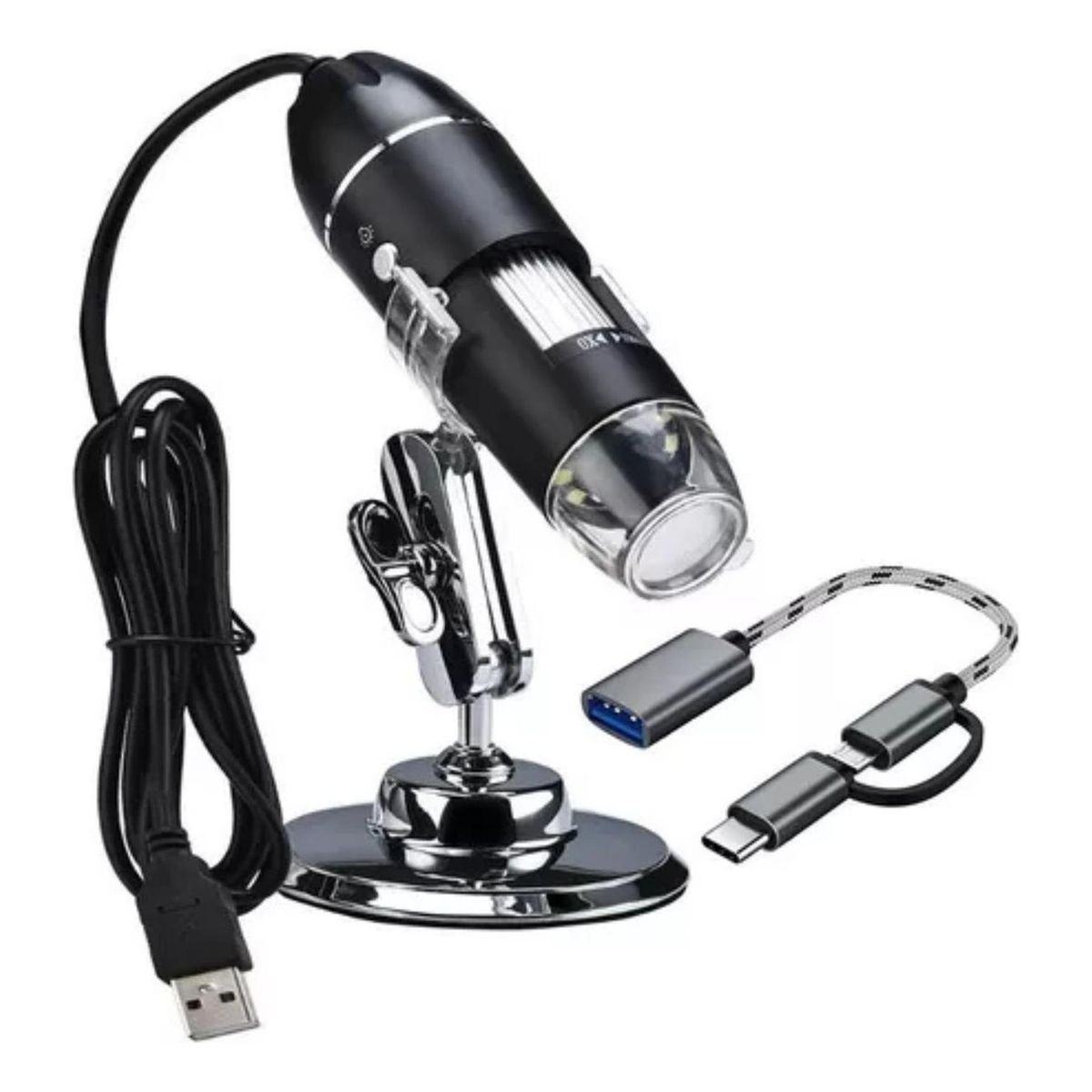 IMPORTCLICK - Microscopio Digital USB 1600x Cámara 8 LED PC