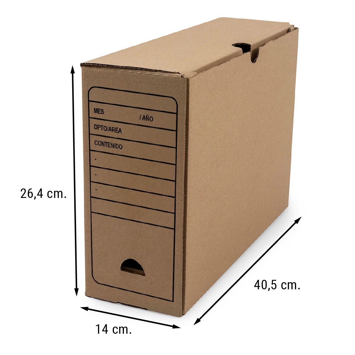 GENERICO - Caja Archivo Computación Caja de Cartón Kraft Impresa Unidad