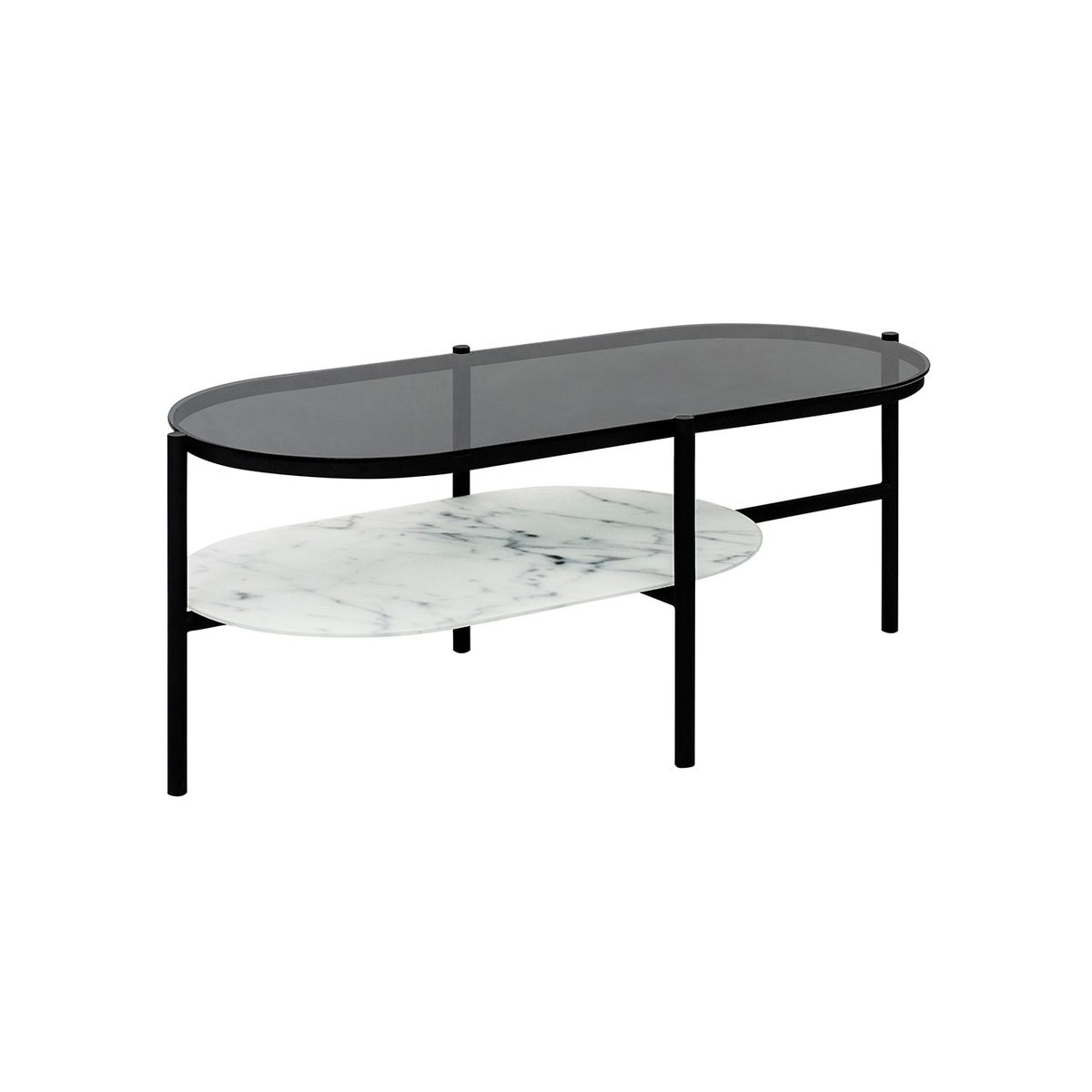 SUR DISEÑO - Mesa de Centro Shildon Vidrio Humo