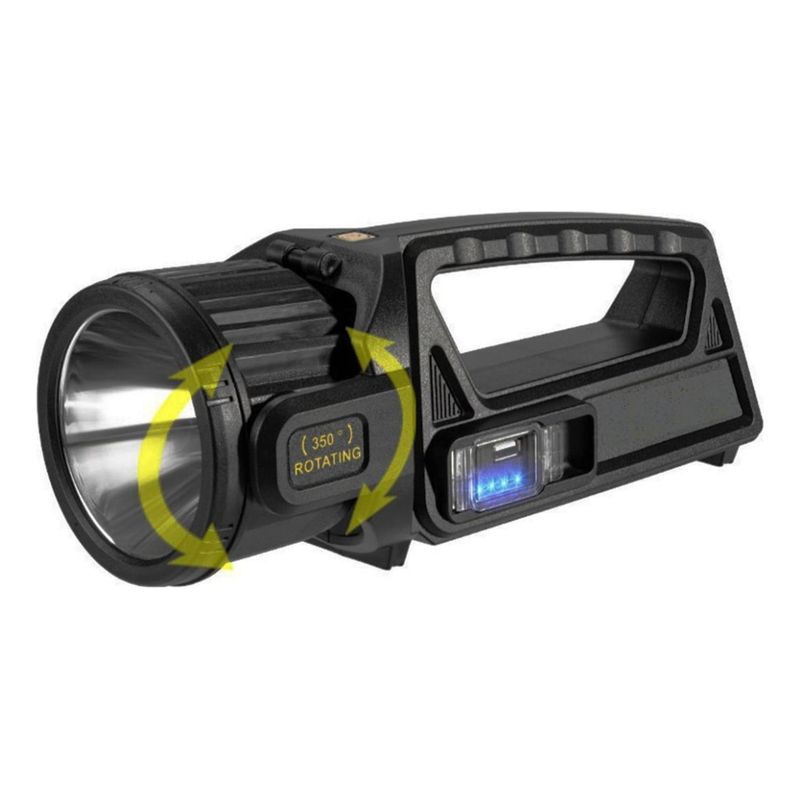 IMPORTCLICK - Linterna Reflector LED Solar Rotación 350° - Negro