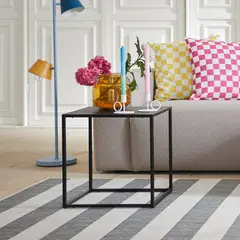 LIVING MARKET - Mesa Lateral Gager Negro Hand Made