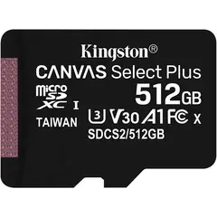 KINGSTON - Tarjeta MicroSD Canvas Select Plus 512GB Class10 - Morado