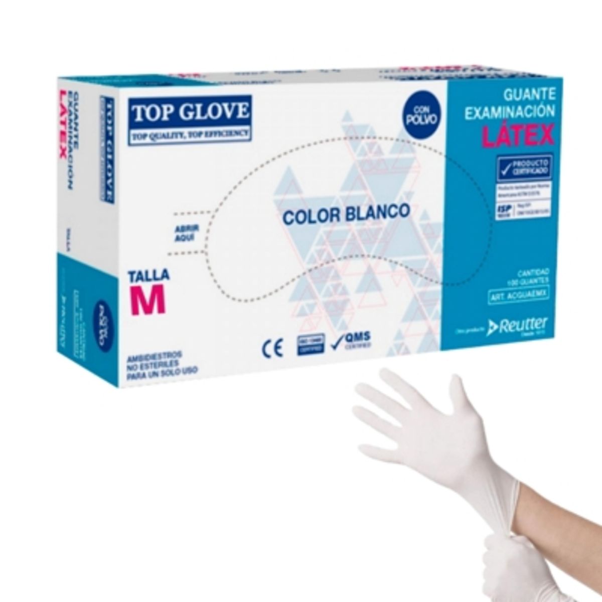 TOP GLOVE - Guantes De Látex Talla M Top Glove