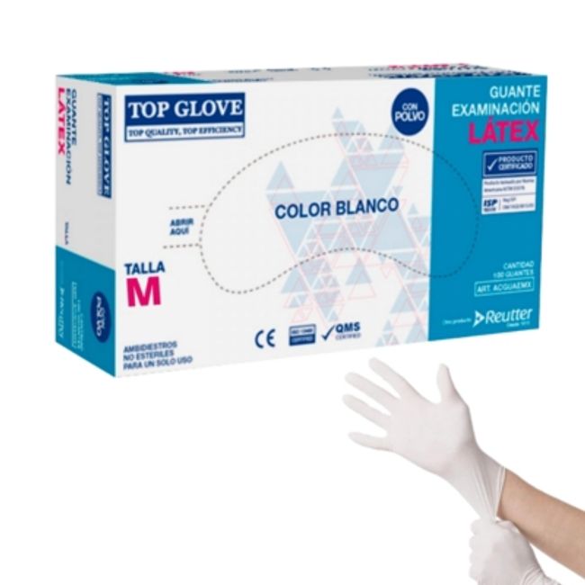 TOP GLOVE - Guantes De Látex Talla M Top Glove