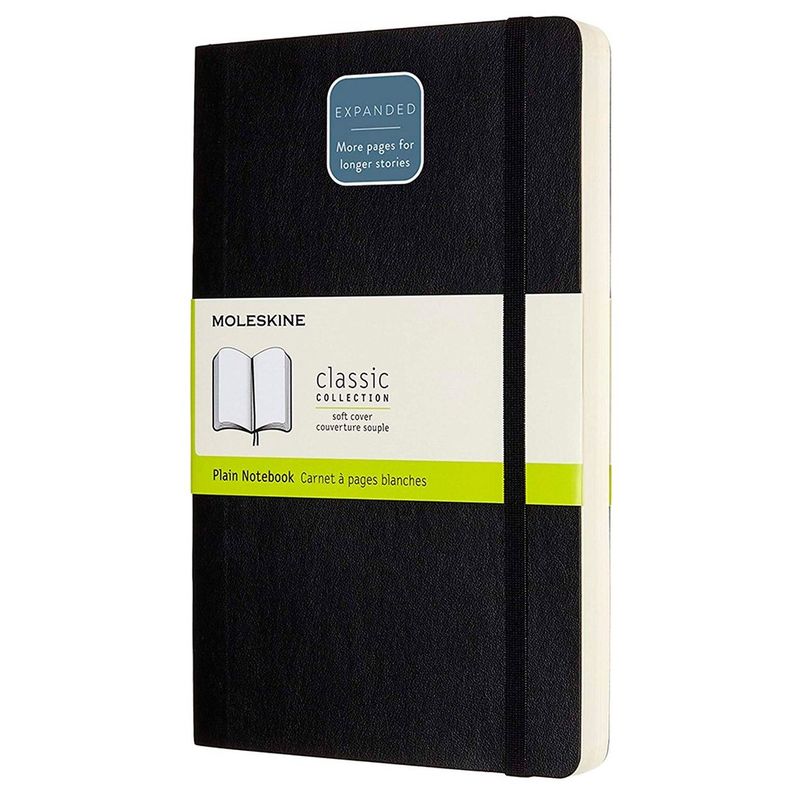MOLESKINE - Classic expanded - T. Blanda - Large - Negro - Lisa