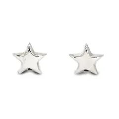 ANDREA COGGIOLA JOYAS - Aros Clip Estrella Plata Fina 925