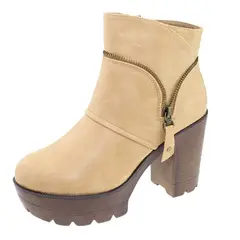 VIA FRANCA - Botin Casual Para Mujer Color Camel