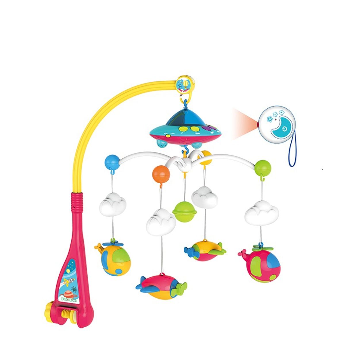 HUANGER - Móvil Giratorio Para Cuna Con Música Luces Y Proyección