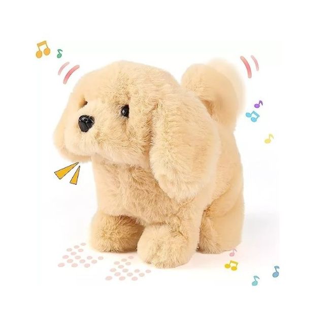 GENERICO - Perrito Peluche Interactivo Electrónico Mueve y Ladra Beige