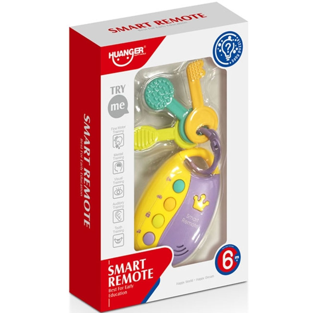 HUANGER - Sonajero Tipo Llavero De Auto Con Sonido Y Luces