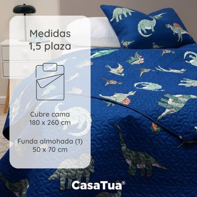 Imagen 2 del producto Cubrecama Cobertor Quilt Niño Niña +funda Almohada 1,5 Plaza