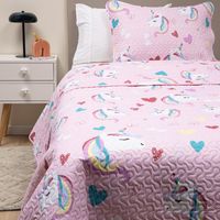 Cubrecama Cobertor Quilt Niña Niño +funda Almohada 1,5 Plaza