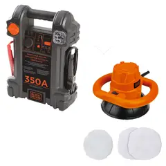 BLACK+DECKER - Partidor auxiliar 350A + Pulidora Orbital 120W