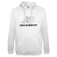 NEW BALANCE - Polerón Hombre Blanco