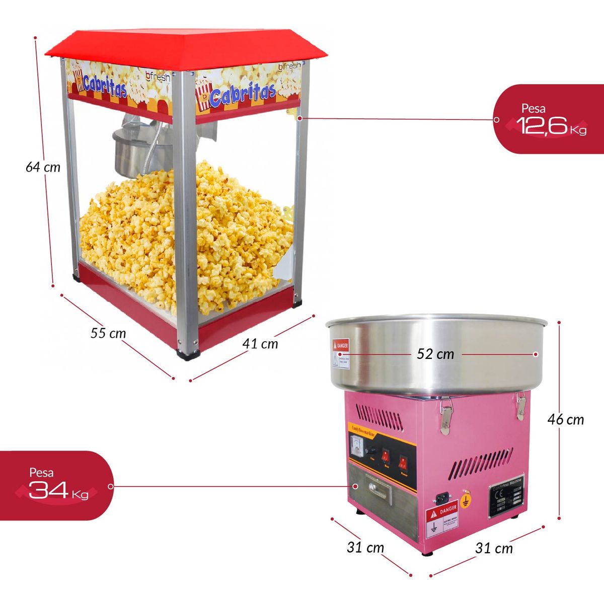 B FRESH - Pack maquina de algodón y maquina de cabritas B-Fresh