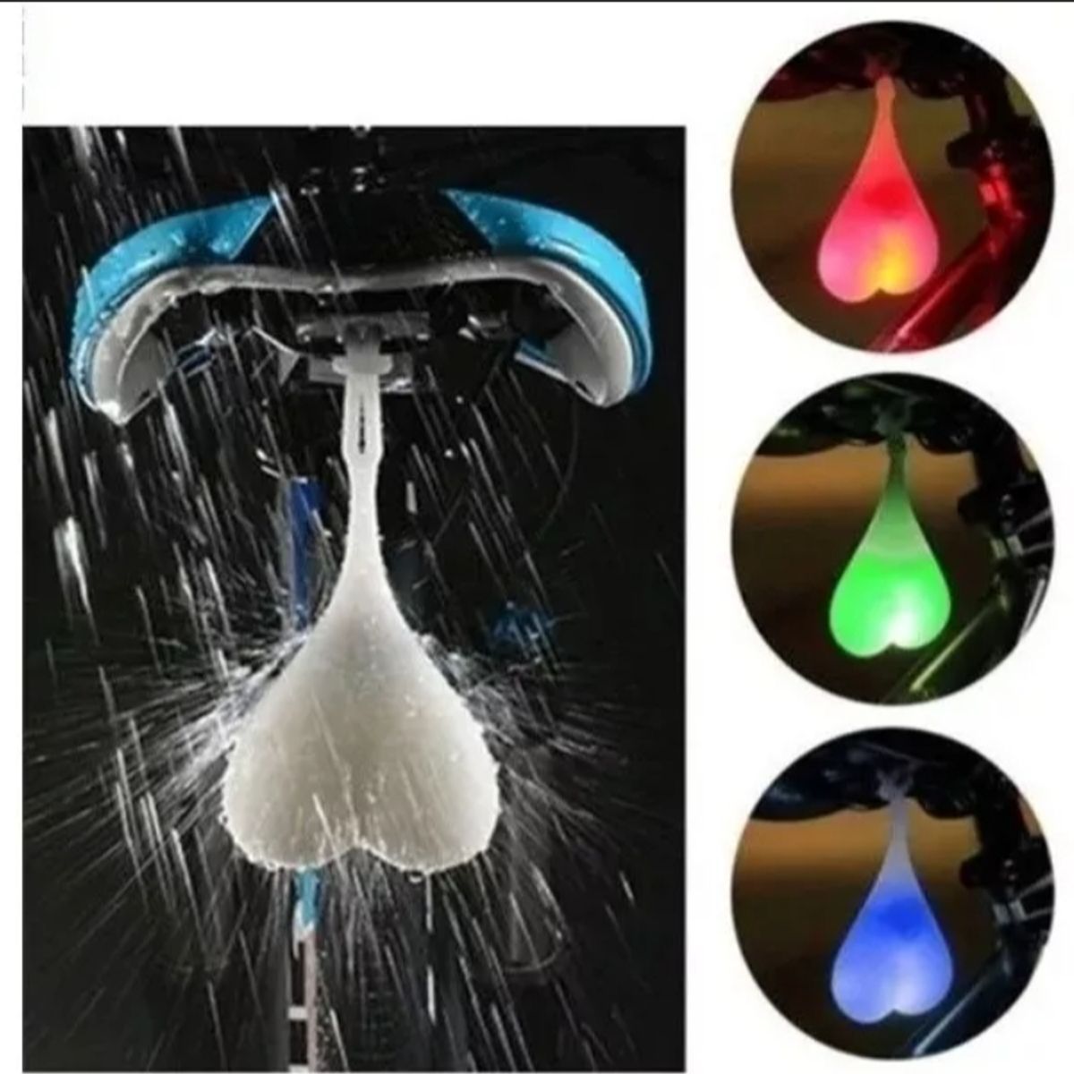 GENERICO - Luz Traseras Para Bicicletas Modelo Bolas ROJO