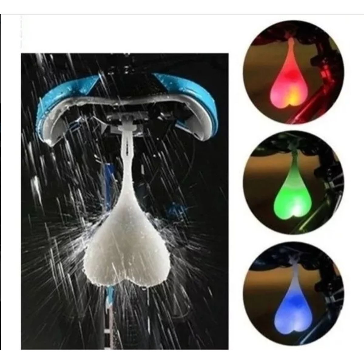 GENERICO - Luz Traseras Para Bicicletas Modelo Bolas ROJO