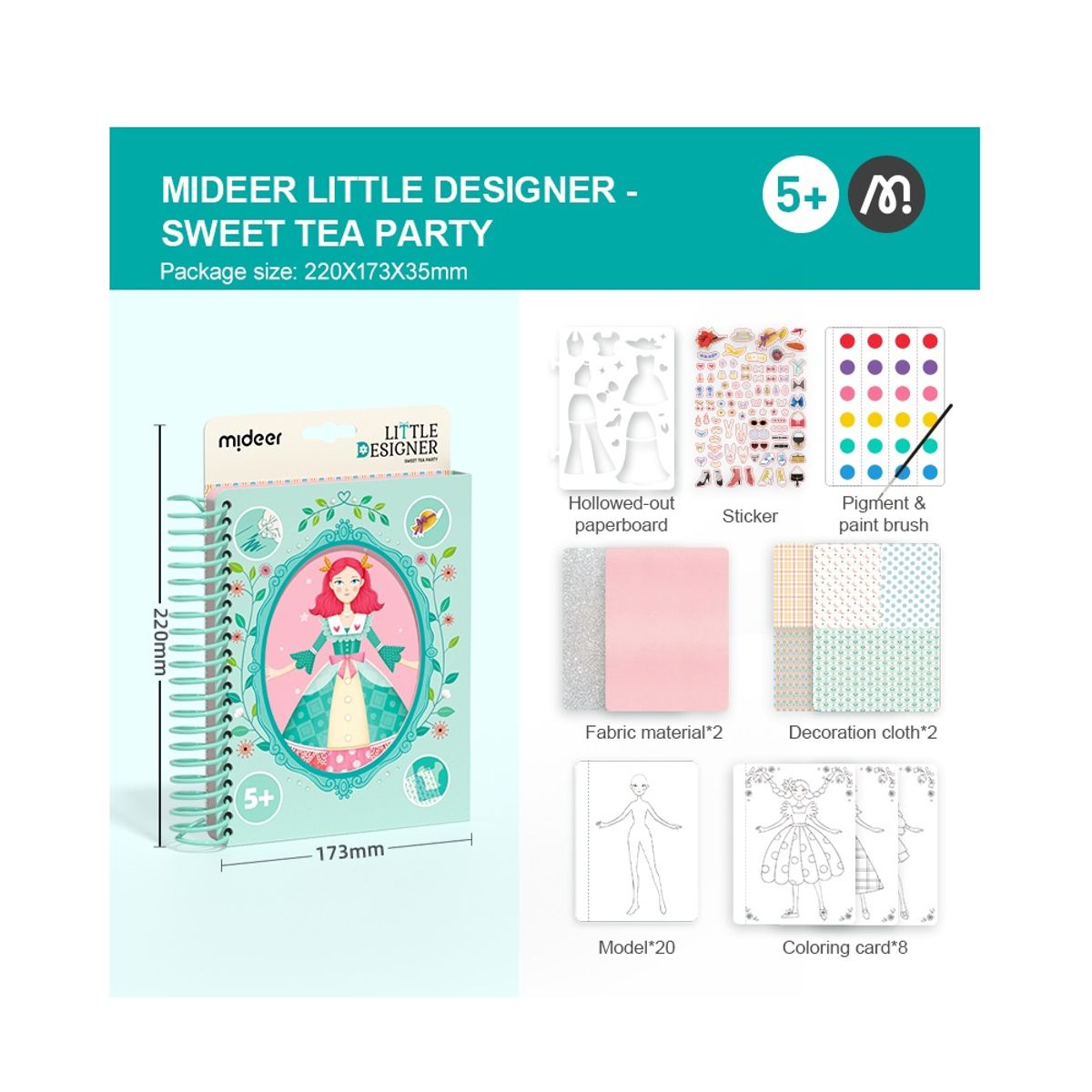 MIDEER - Set Pequeño Diseñador Motivo Fiesta Del Té