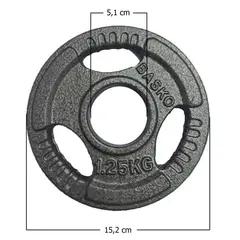 BASKO FITNESS - Fitness Discos Olimpicos Acero Par 1,25 Kg