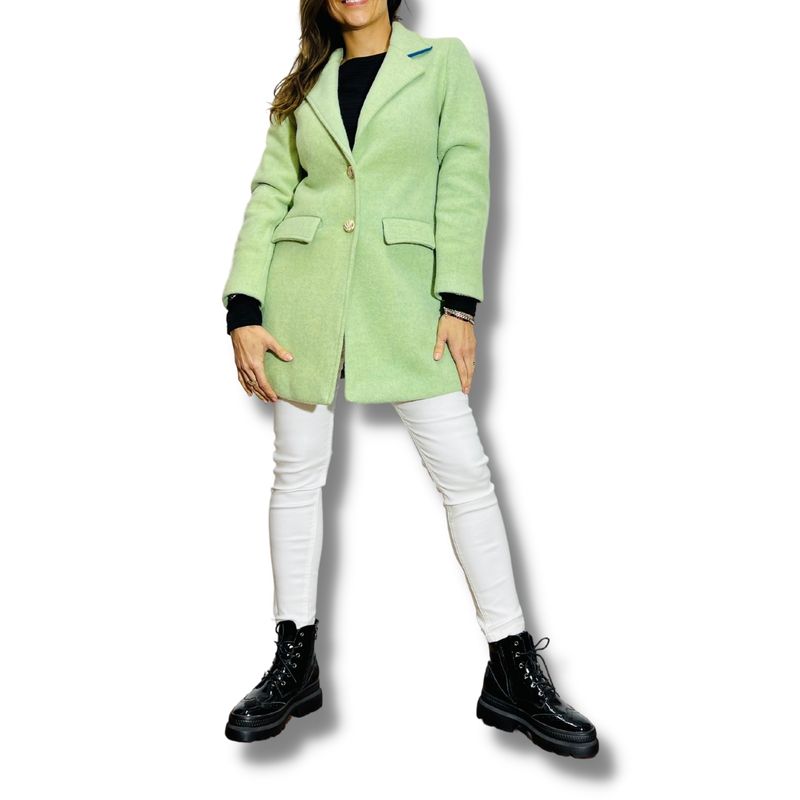 MICHELLE PIFFAUT - ABRIGO MUFLÓN MP VERDE MENTA