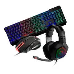 NIBIO - Kit Gamer Teclado Strike + Audífonos Infinity + Mouse Gear
