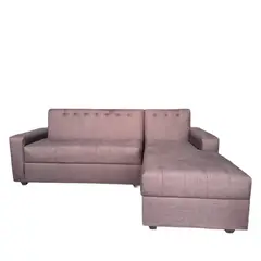 GENERICO - Sofa Seccional L Sillón Modelo Georgia Café Lino