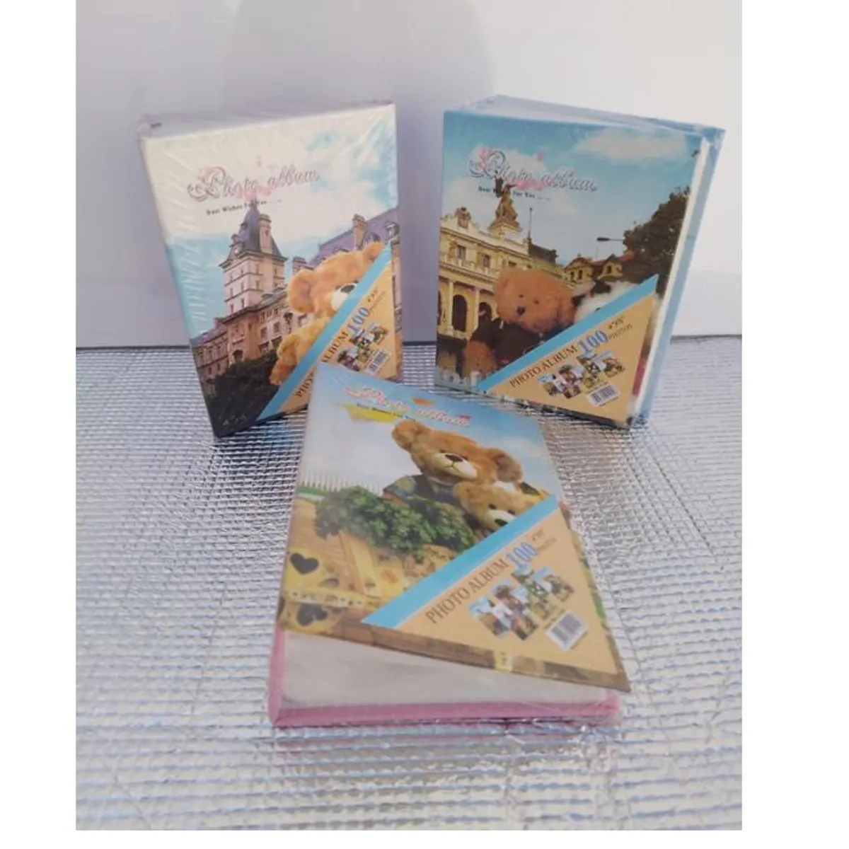 OEM - Album de fotos 10*15cm.  Para 100 fotos.  Variedad en colores.