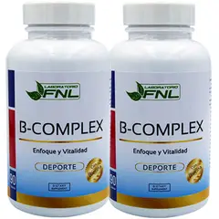 FNL - 2 X Vitamina B Complex 180 Cap 580mg B3 B5 B6 B9 B12.