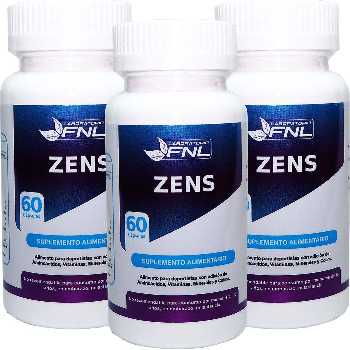 FNL - 3 X FNL Zens (Be Calm) de 60 capsulas 430 mg
