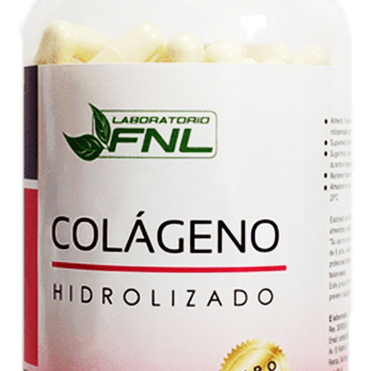 FNL - Colageno Hidrolizado 250 Cap Mejor Piel Cabello Uña.
