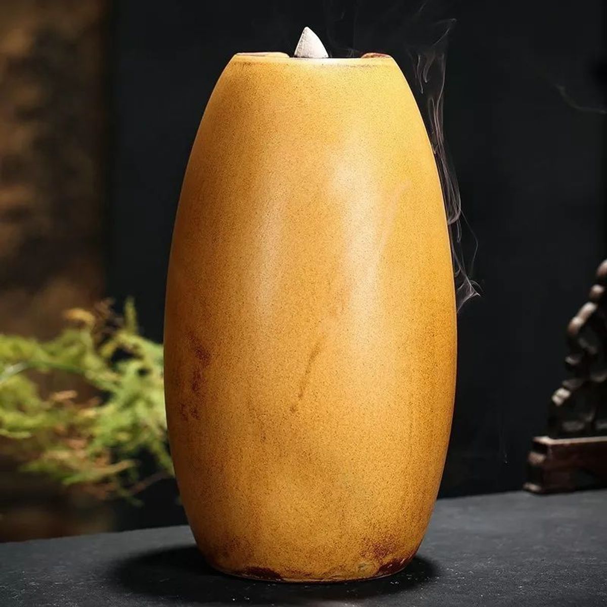 KUANGYE - Quemador De Incienso Con Reflujo De Humo Cascada Cerámico