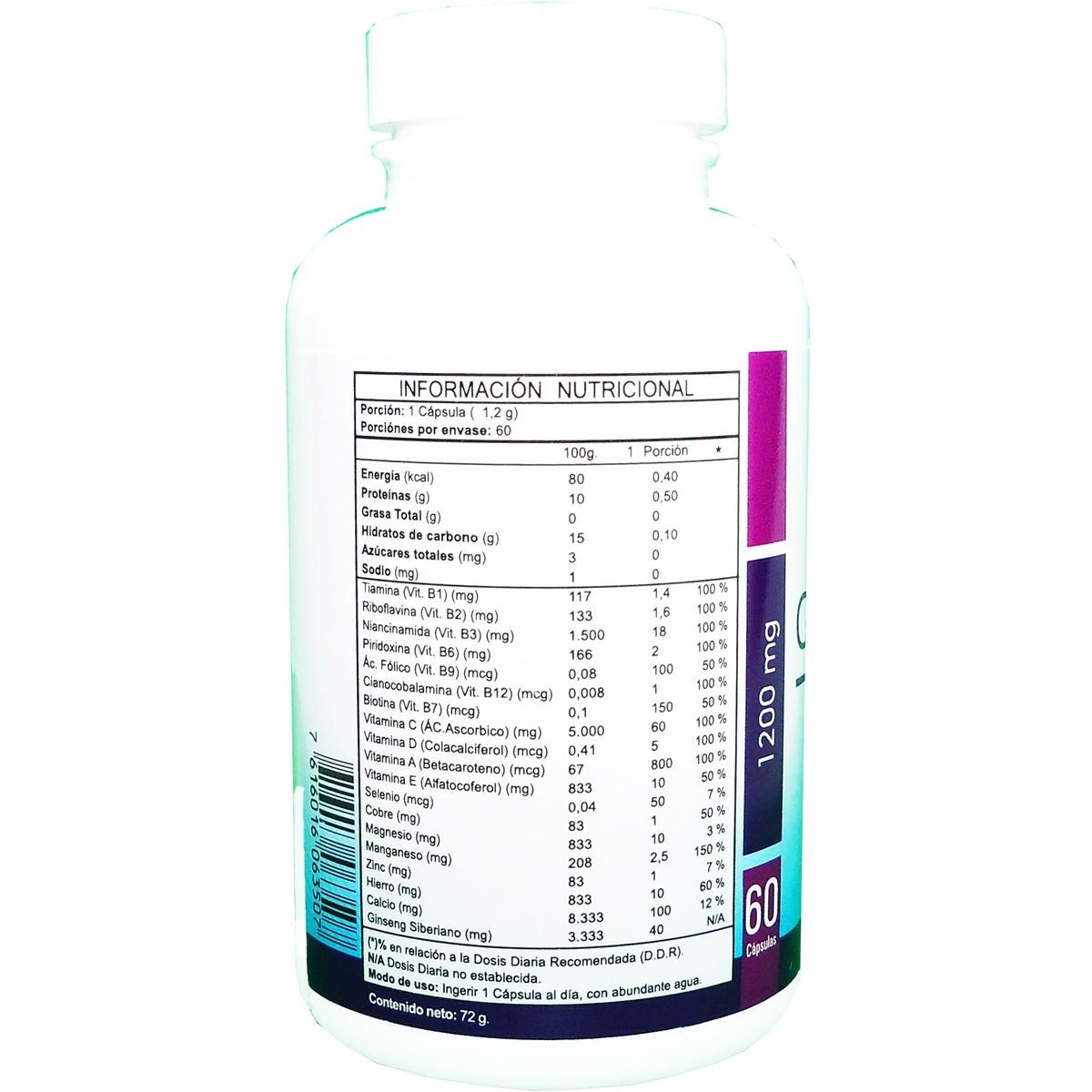FNL - Ginseng Siberiano Eleuterococo Potenciador Fisico Y Mental