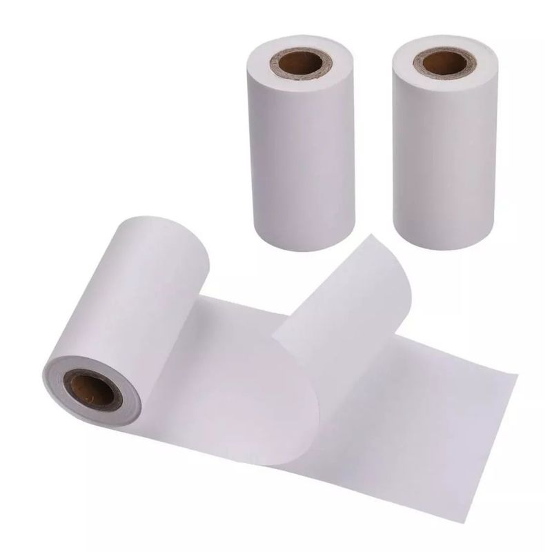 KUANGYE - 3 Rollos Papel Adhesivo Impresora Térmica 57x30mm Etiquetas