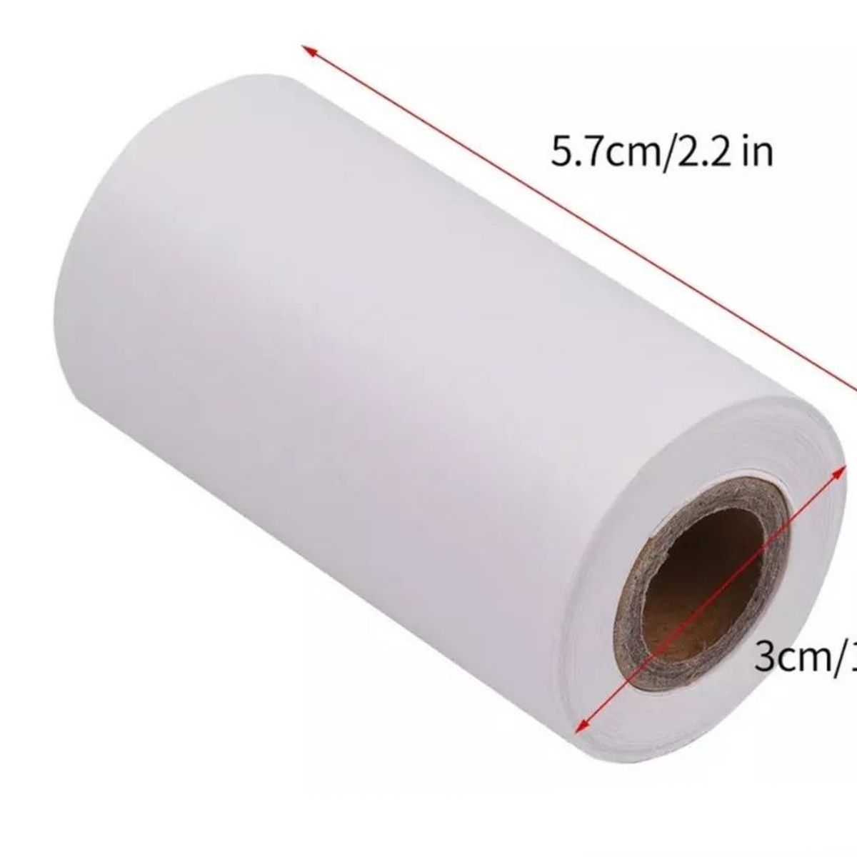 KUANGYE - 3 Rollos Papel Adhesivo Impresora Térmica 57x30mm Etiquetas